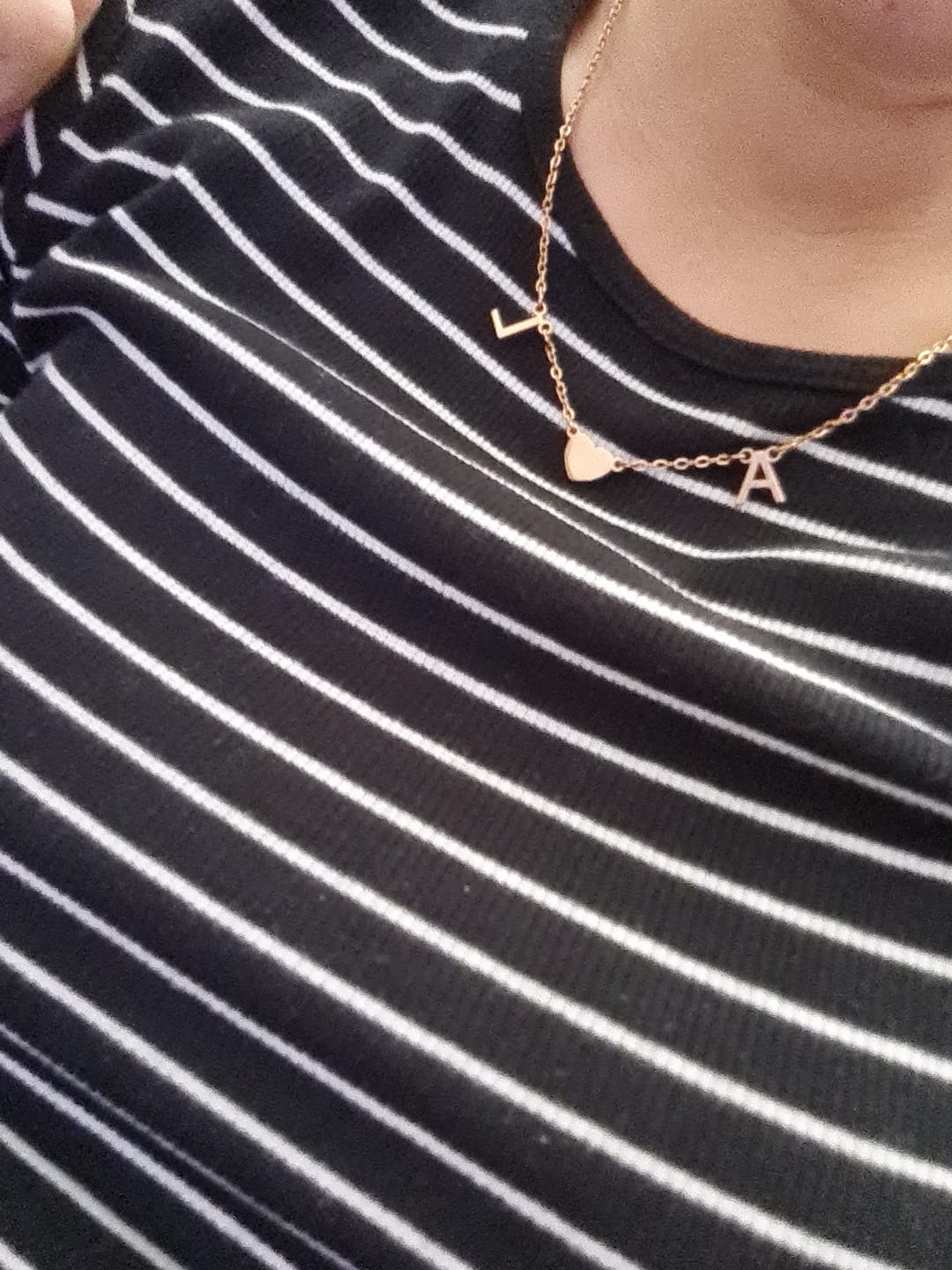 Customer photo review of Collier Initiales Amour