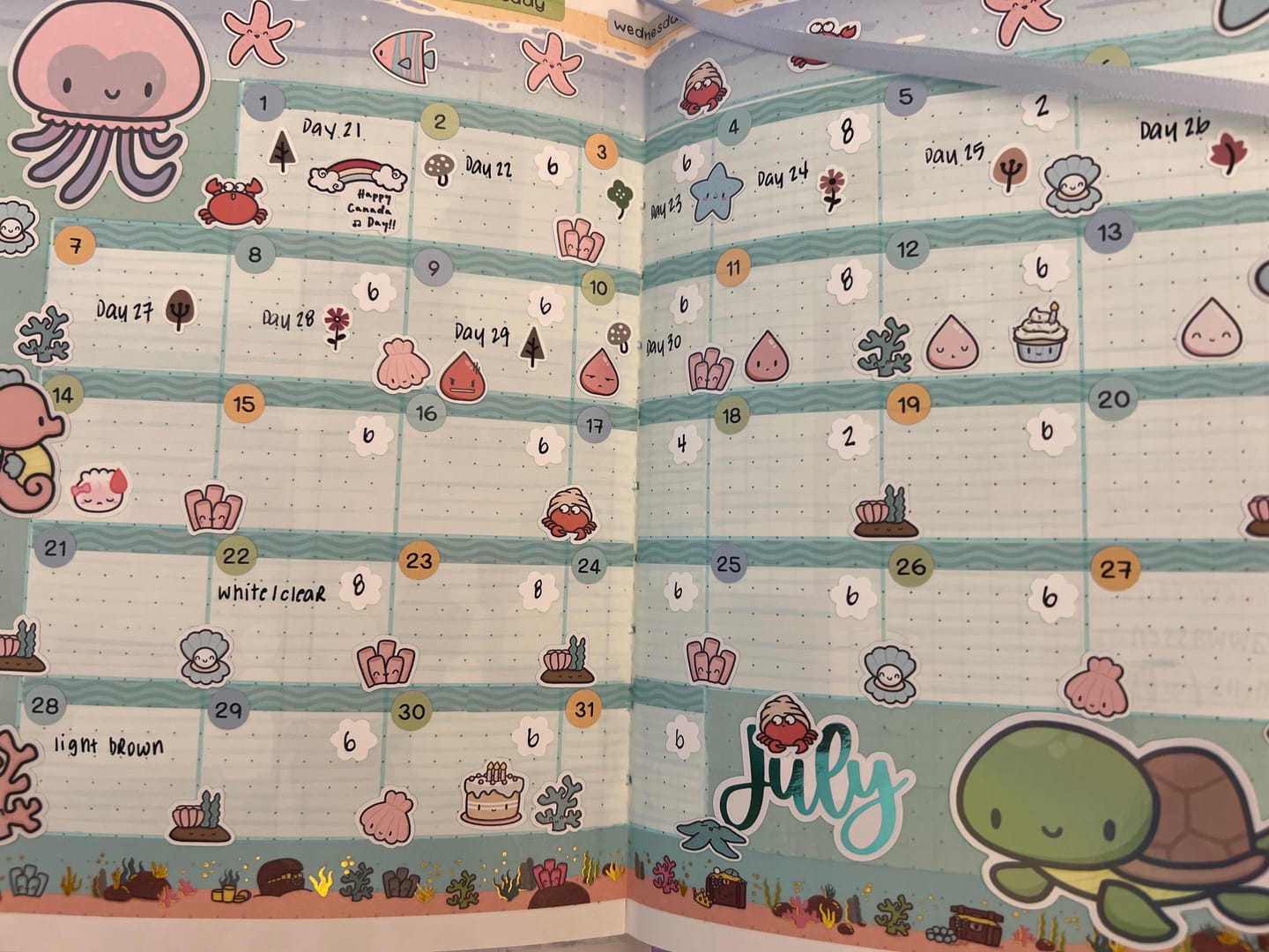 Customer photo review of Period Tracker Planner Stickers - No days