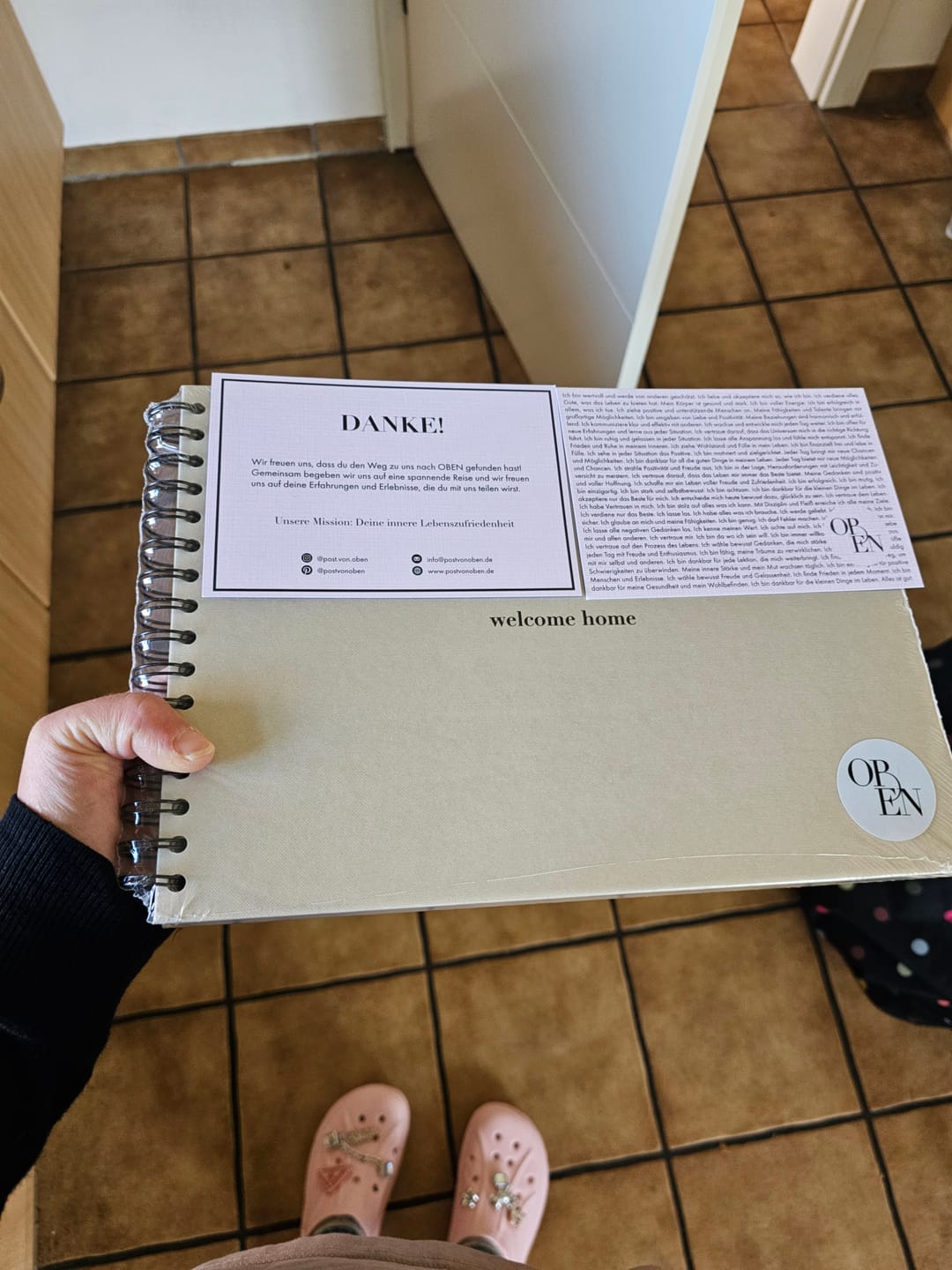 Customer photo review of "welcome home" Familienbuch
