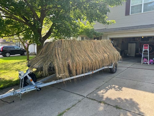 Customer photo review of Hunting Blind Raffia Grass (Pack)