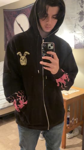 Customer photo review of Pray For Me Hoodie Full Zip-Up