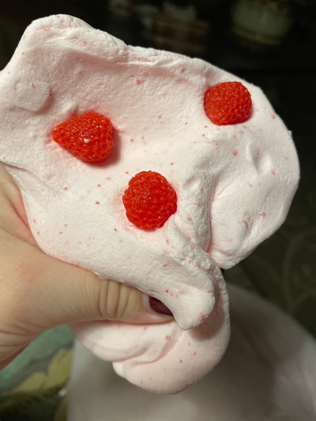 Customer photo review of Strawberry Mousse Fluffy Butter Slime