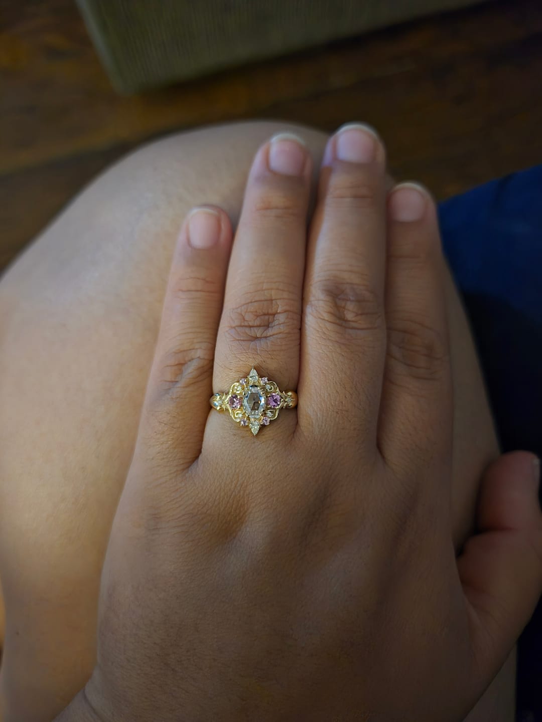 Customer photo review of Fire Child: Puffy Heart Ring