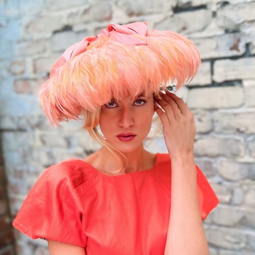 Customer photo review of Sinamay Bell Shaped Fascinator Base 34cm HA079