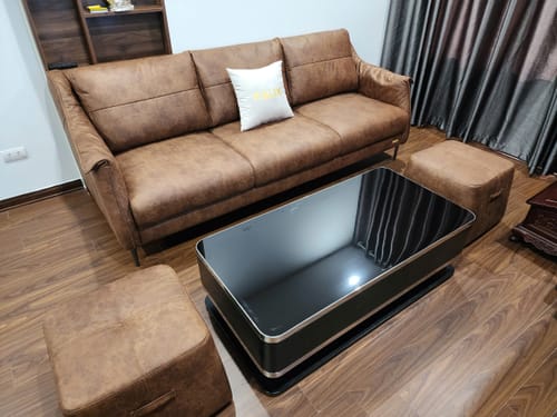 Customer photo review of Sofa văng da 3 chỗ tựa gối - ROSY