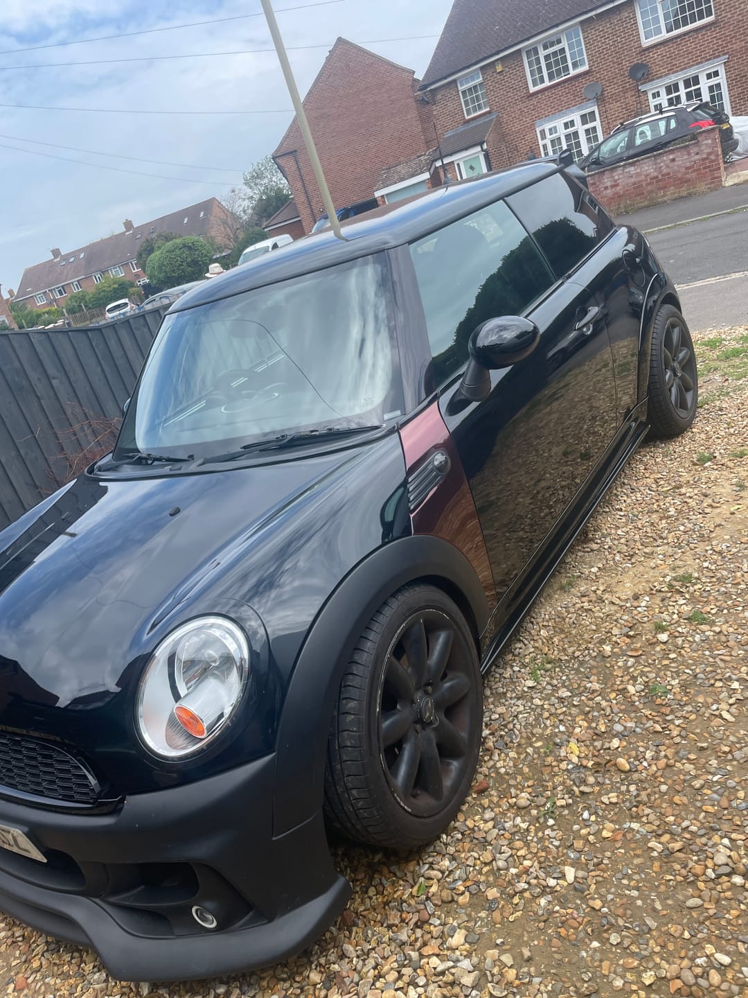 Customer photo review of High Glossy Paint Black Vinyl Wrap