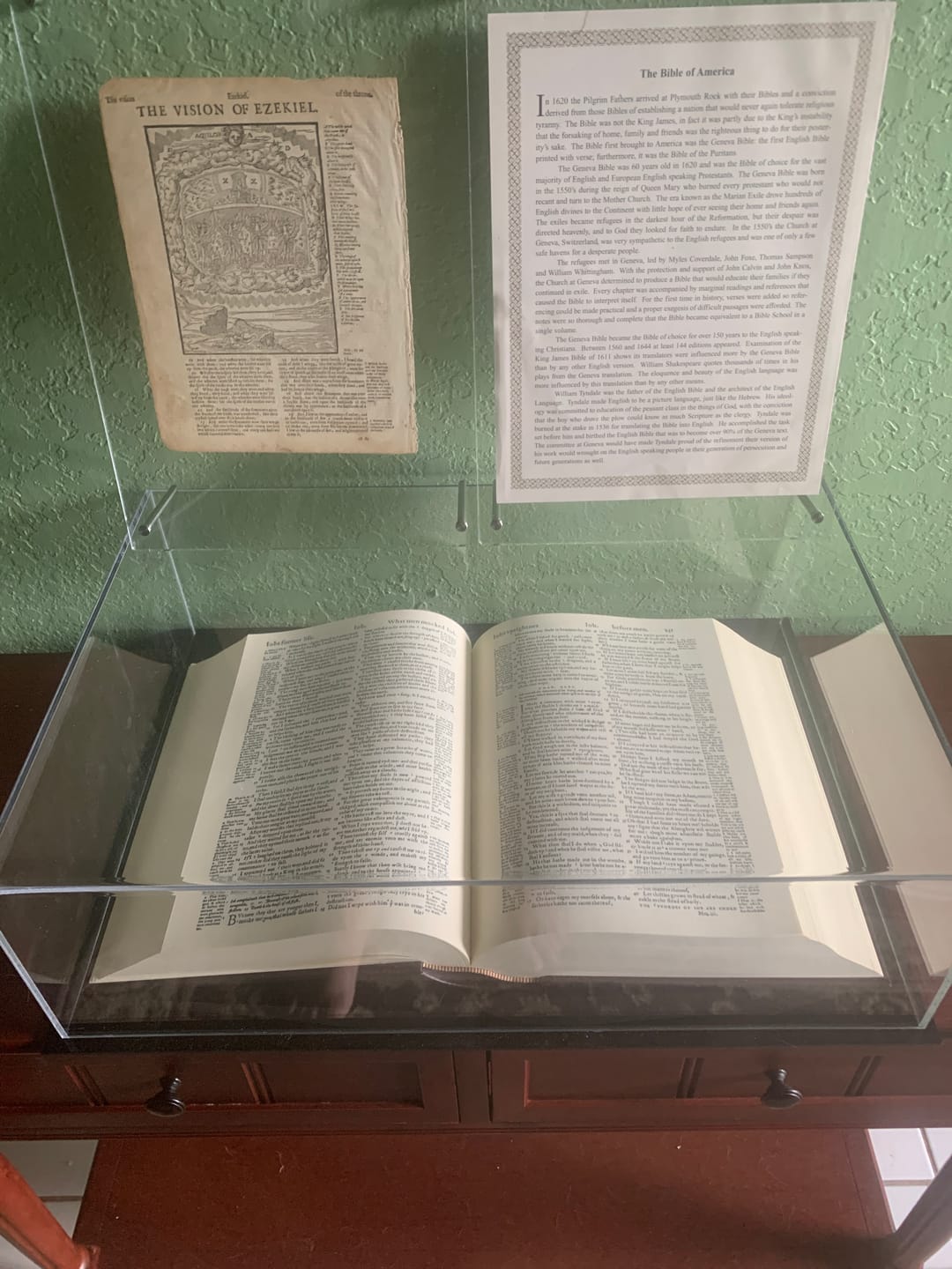 Customer photo review of Acrylic Double Sheet Book Display Cases