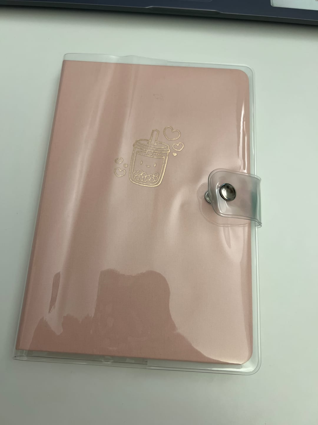 Customer photo review of Journal Cover - Clear PVC