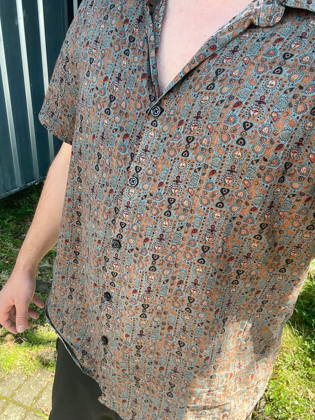 Customer photo review of Herren Vintage 70er Retro Kurzarmhemd