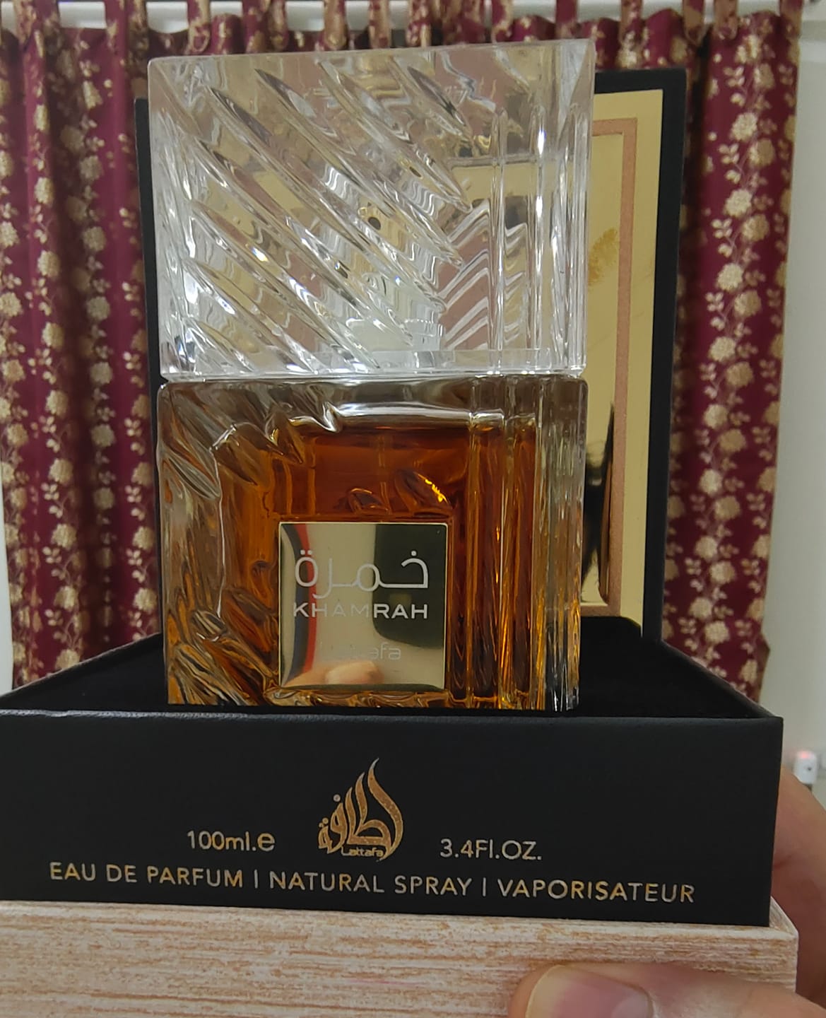 Customer photo review of Lattafa Khamrah Eau De Parfum For Unisex