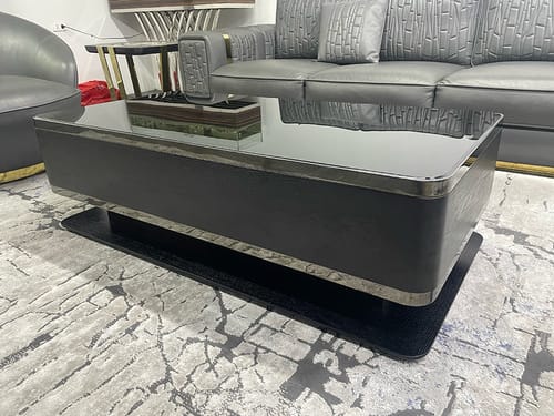 Customer photo review of Bàn trà hình chữ nhật, mặt đá Ceramic, khung inox sáng bóng - DELICATO