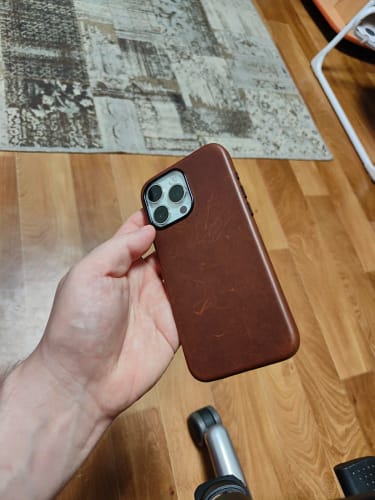 Customer photo review of CortezaLux Genuine Leather iPhone Case