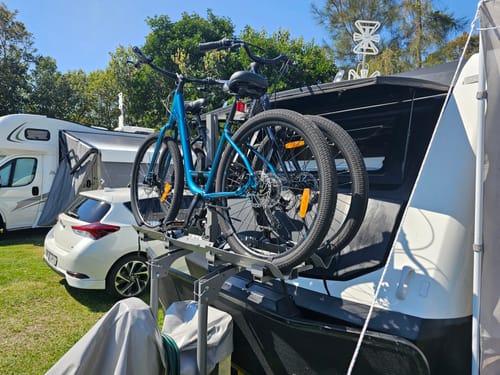 Customer photo review of Freedom 2 Bike Caravan Rack - Drawbar Mount