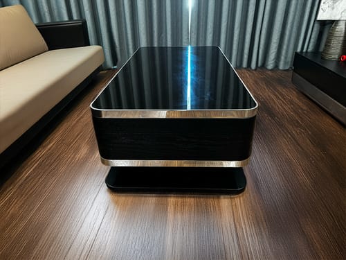 Customer photo review of Bàn trà hình chữ nhật, mặt đá Ceramic, khung inox sáng bóng - DELICATO