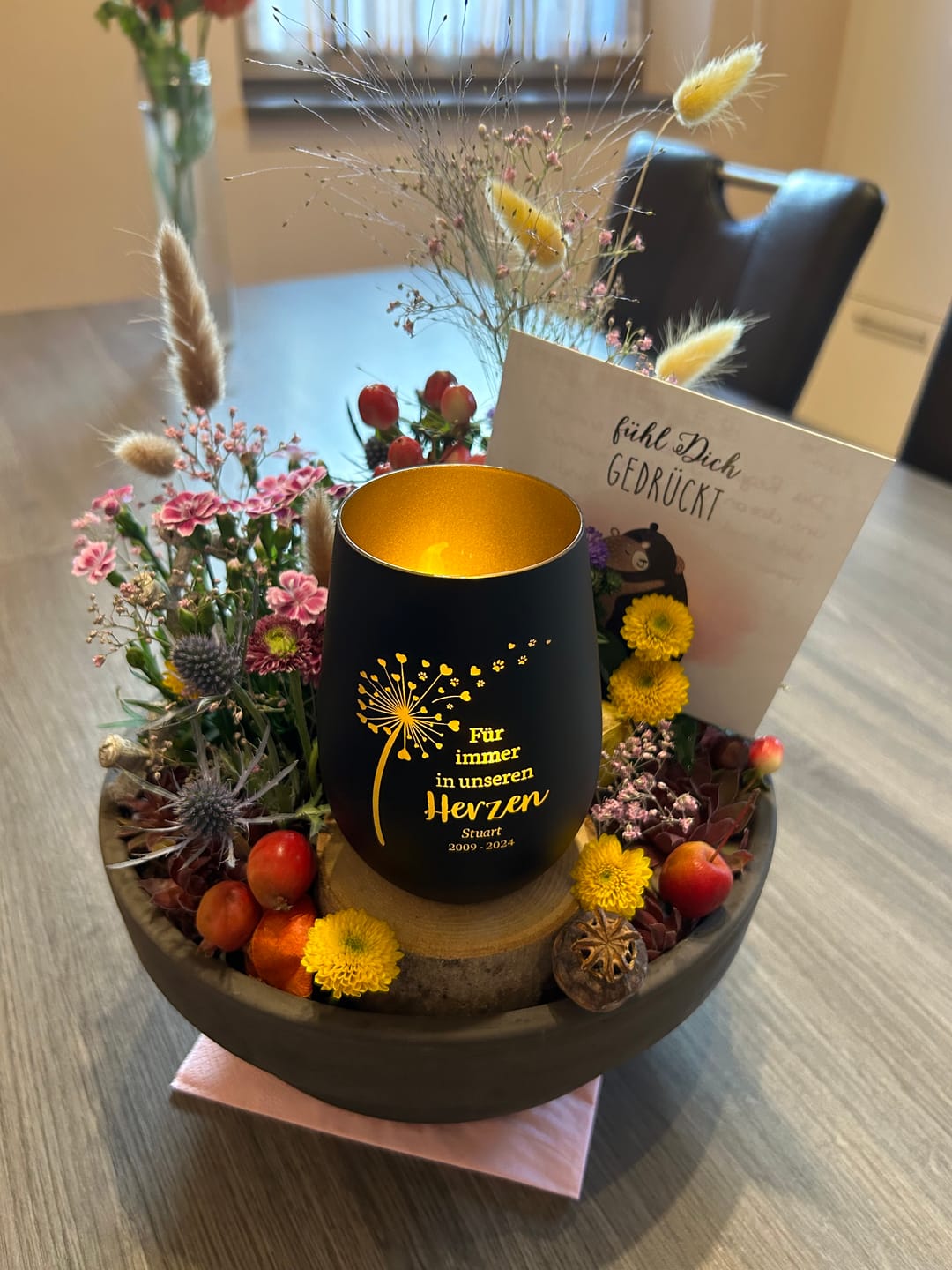Customer photo review of Für immer im Herzen - Individuelles Trauerlicht