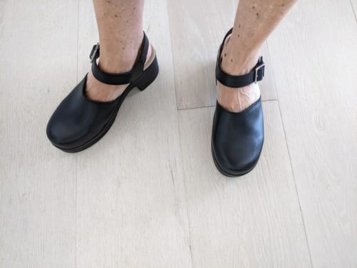 Customer photo review of Dolores Black Mary Jane Clog