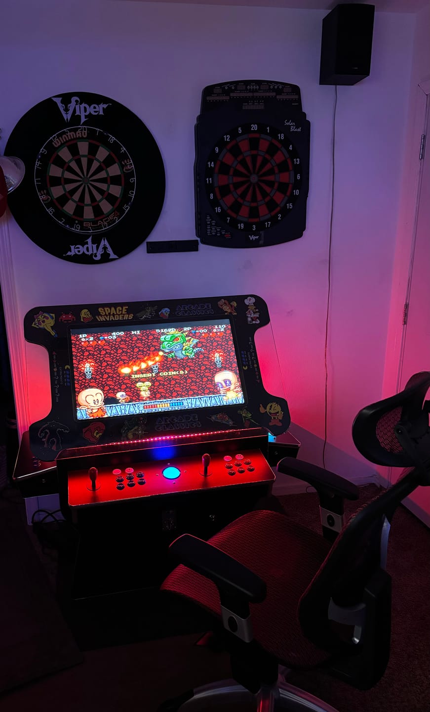 Customer photo review of Cocktail Arcade Machine 4500 Games 32 inch screen Tilt Up Black Multi Cade