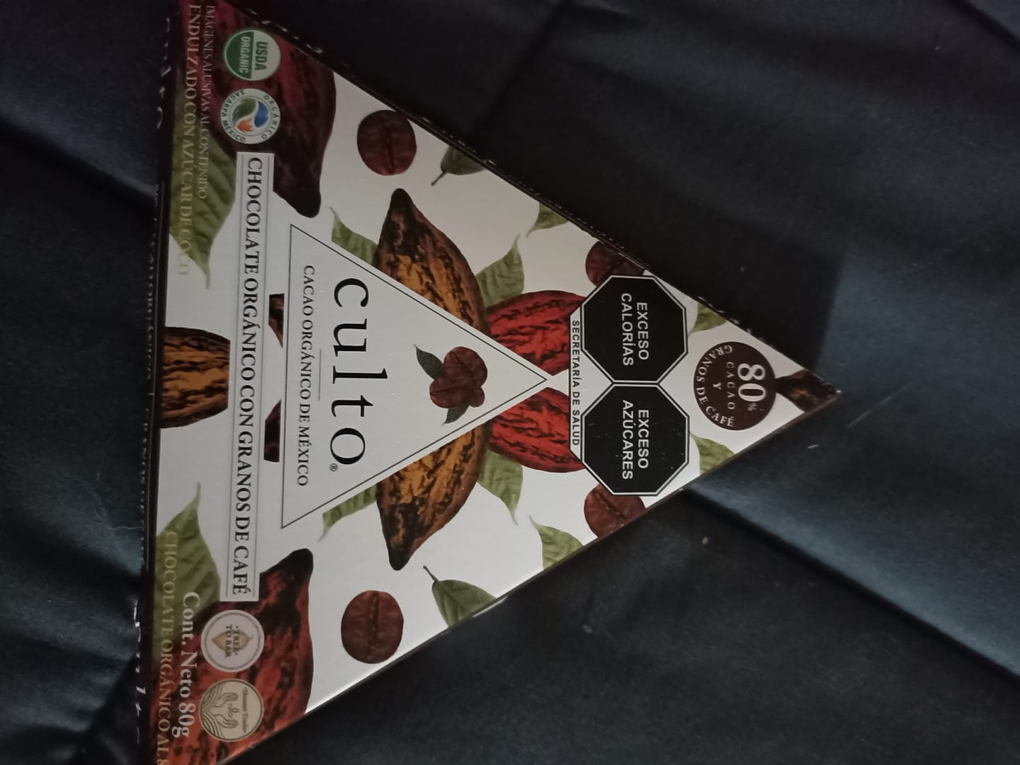 Customer photo review of 80% Chocolate Amargo con Granos de Café | 80gr