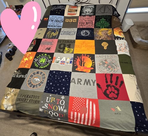 T-shirt quilt featuring denver broncos by Kristen  from CO