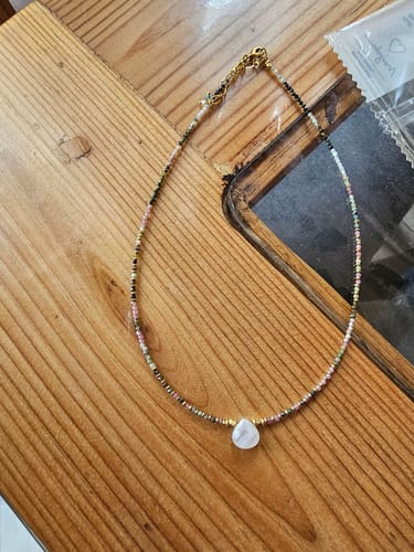 Customer photo review of שרשרת אושן טורמלין ו מונסטון