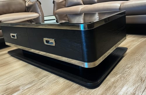 Customer photo review of Bàn trà hình chữ nhật, mặt đá Ceramic, khung inox sáng bóng - DELICATO