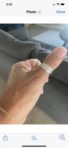 Customer photo review of Sterling Silver Hawaiian Heirloom Engraved Ring