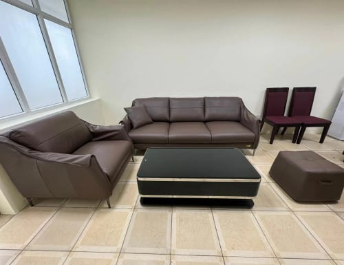 Customer photo review of Bàn trà hình chữ nhật, mặt đá Ceramic, khung inox sáng bóng - DELICATO