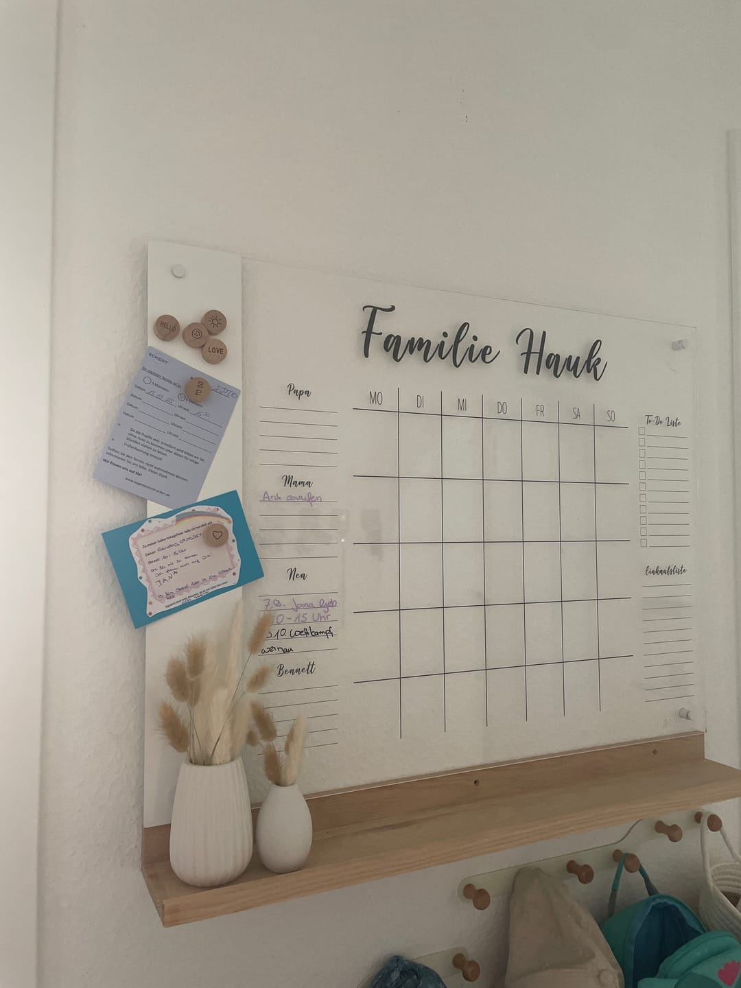 Customer photo review of Familienplaner für 4 Personen mit Magnetboard