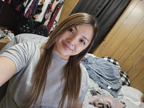 Customer photo review of Full Shine Best Genius Weft Hair Extensions Virgin Hair Balayage Brown (#4/27/4)