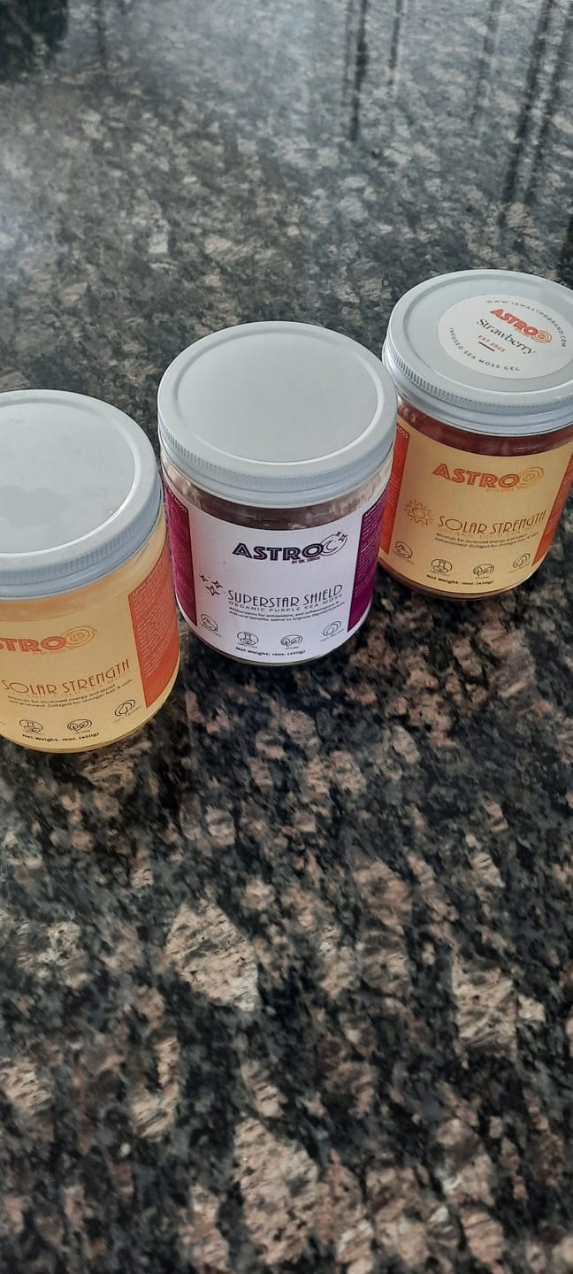 Customer photo review of Astro Brand Solar Strength Gold Sea Moss Gel 16oz.
