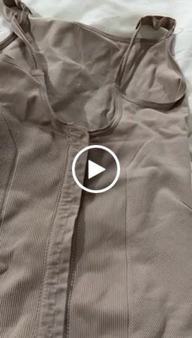 Customer video review of Microfiber Shoulder Straps Back Support Waist and Abdomen Control Corset