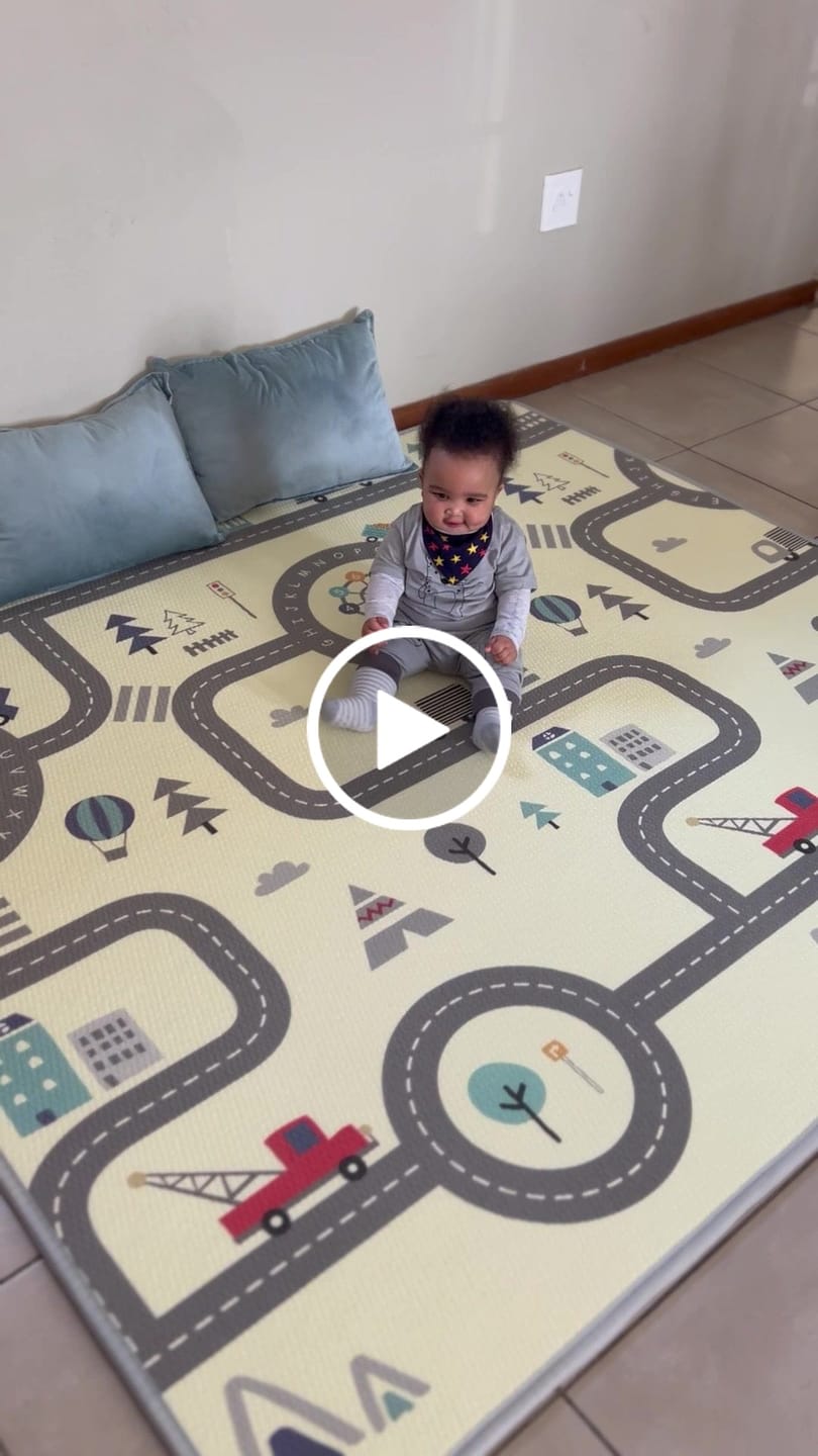Customer video review of Grey Brush stroke and car track