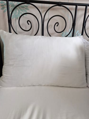Customer photo review of White 22 Momme Mulberry Silk Pillowcase