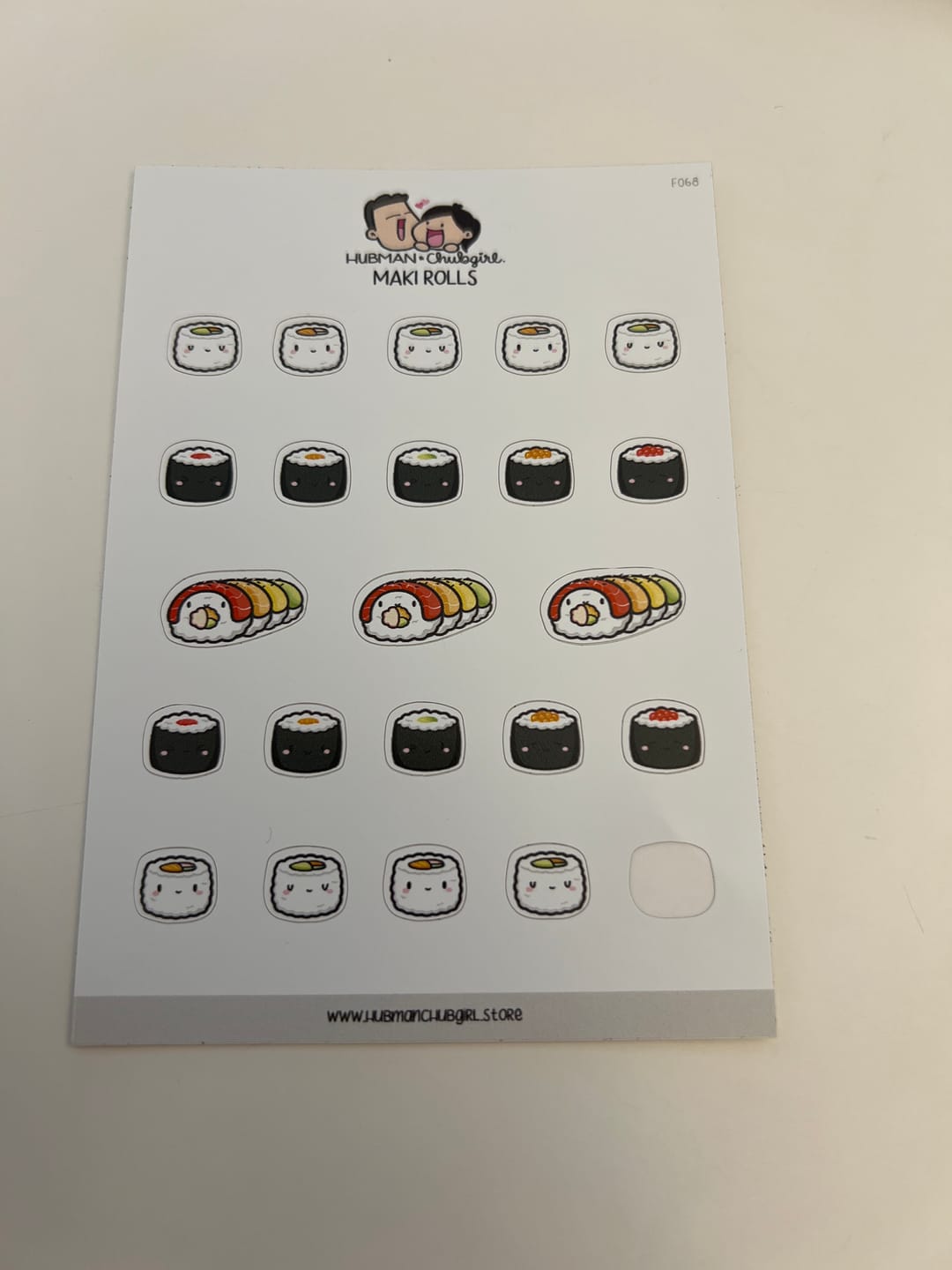 Customer photo review of Maki Rolls Planner Stickers