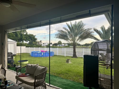 Customer photo review of Custom Screen Doors Garage Door Screen