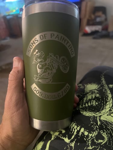 Customer photo review of Bundle (6) Custom Laser Engraved - 20oz Tumblers