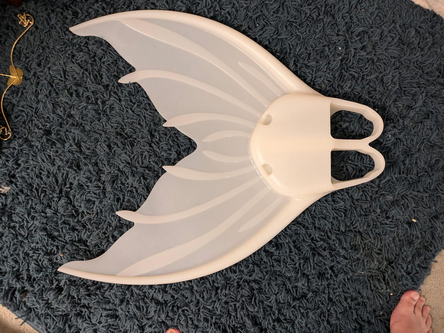 Customer photo review of Fishbone Pattern 100% Silicone Colorful Mermaid Tail Monofin Patent-Protected