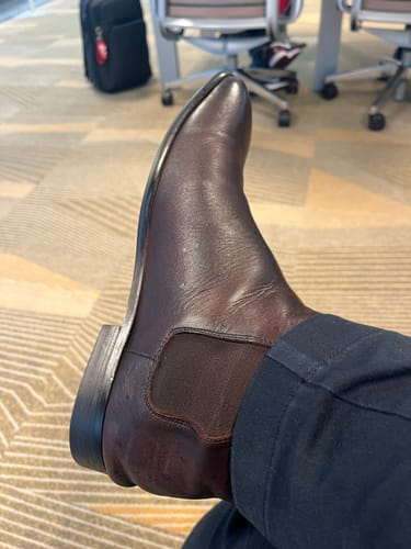 Customer photo review of Louis Chelsea Boots - Coffee (Hand Painted Patina)