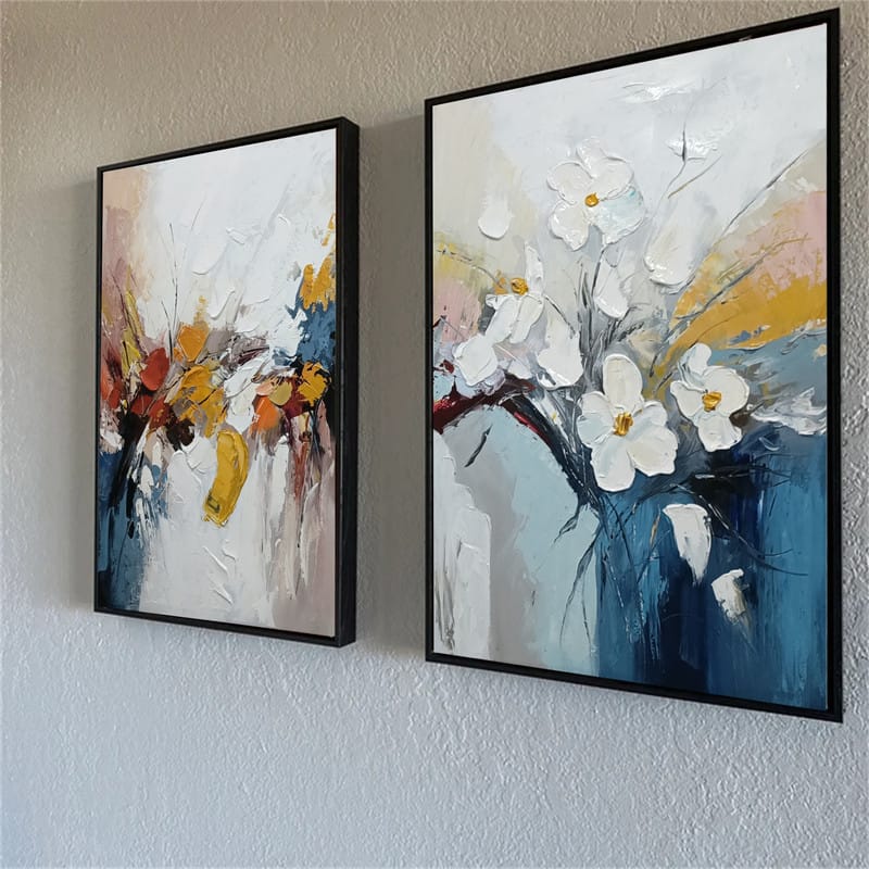 Customer photo review of Colorful Flower Textured Painting Canvas #FP004