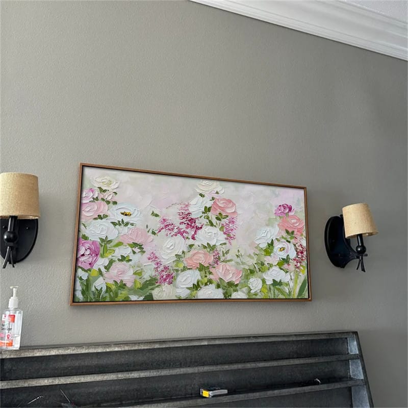 Customer photo review of Colorful Flower Textured Painting Canvas #FP002