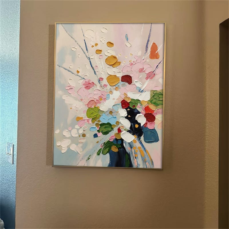 Customer photo review of Colorful Abstract Textured Painting Canvas #AT026