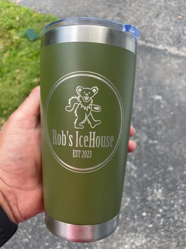Customer photo review of Bundle (6) Custom Laser Engraved - 20oz Tumblers