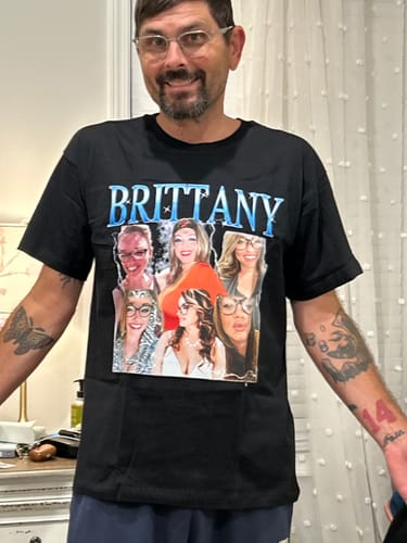 Customer photo review of CUSTOM VINTAGE TEE