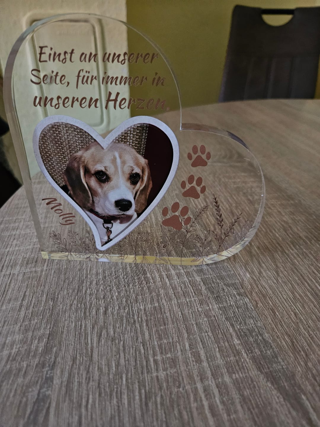 Customer photo review of Einst an meiner Seite - Individuelles Glasherz