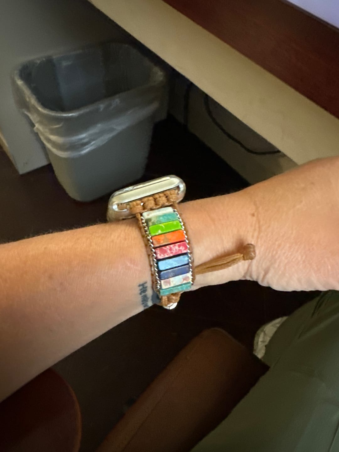 Customer photo review of Healing Chakra Protection Apple Watch Strap