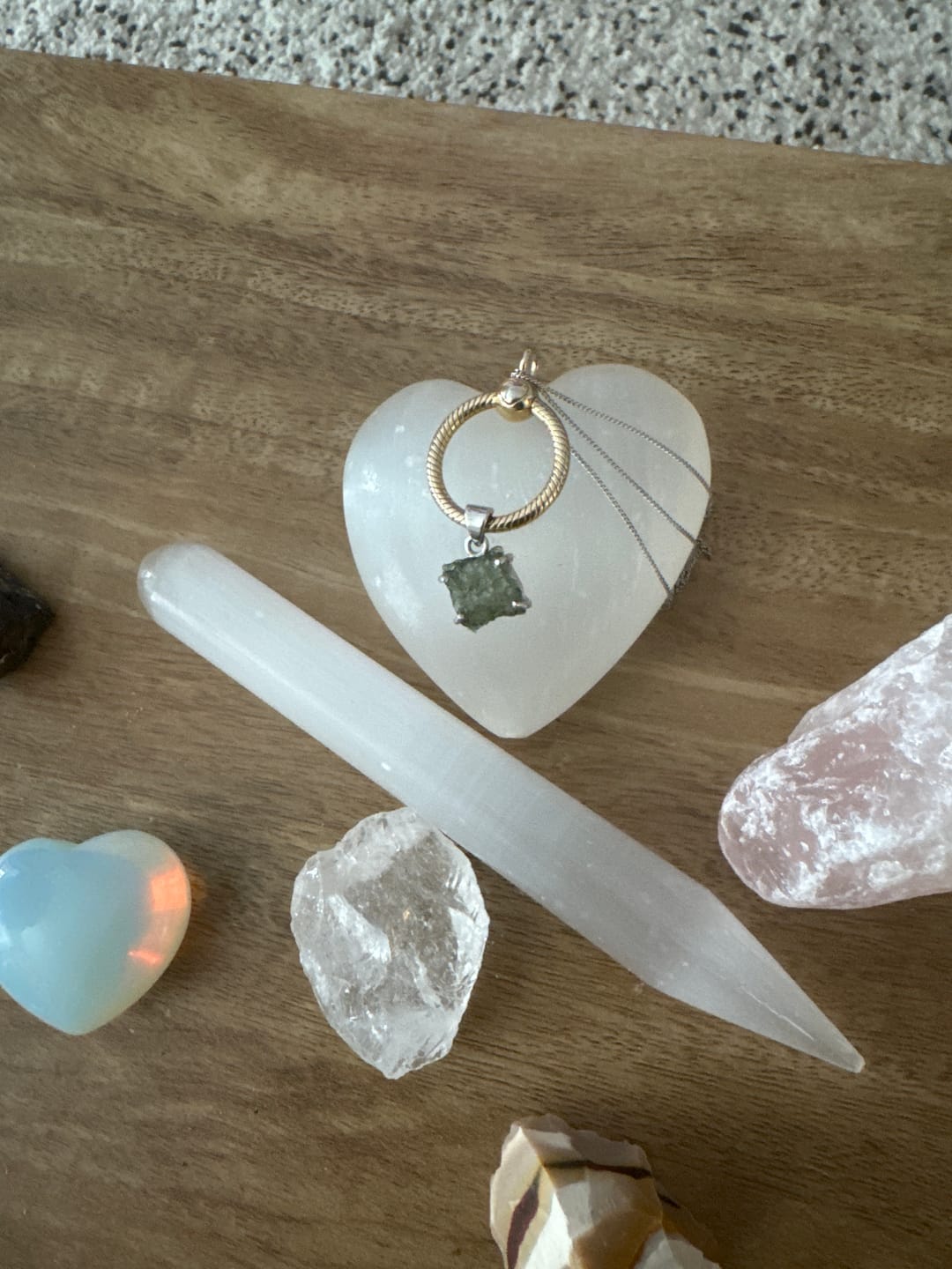 Customer photo review of Moldavite - Rough necklace pendant