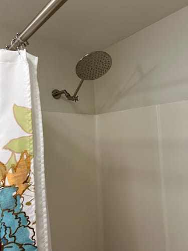 Customer photo review of 8 Inch Rain Shower Head and Adjustable Shower Arm