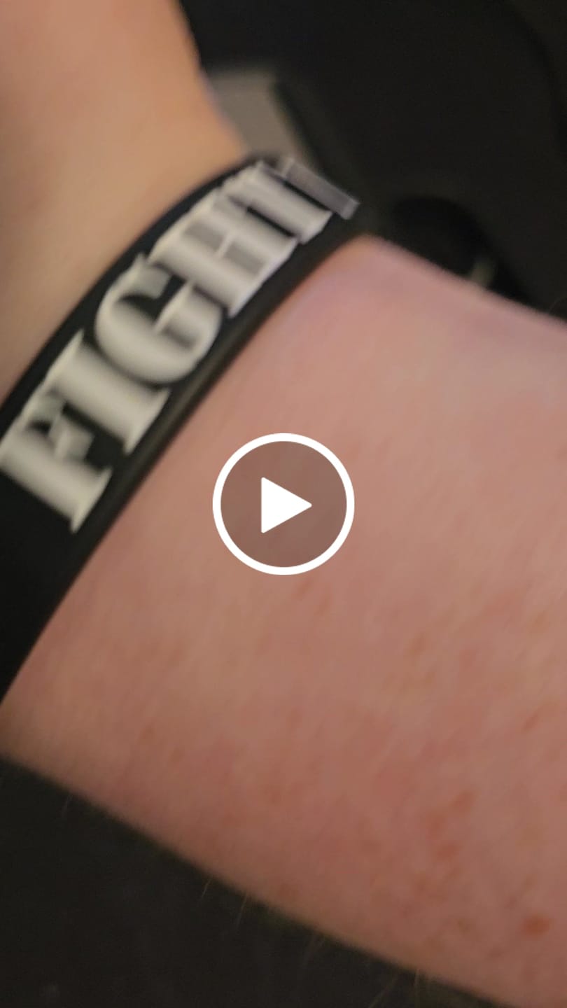 Customer video review of Fight Like Hell Wristbands