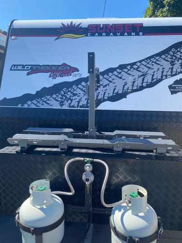 Customer photo review of Freedom 2 Bike Caravan Rack - Tool Box Mount