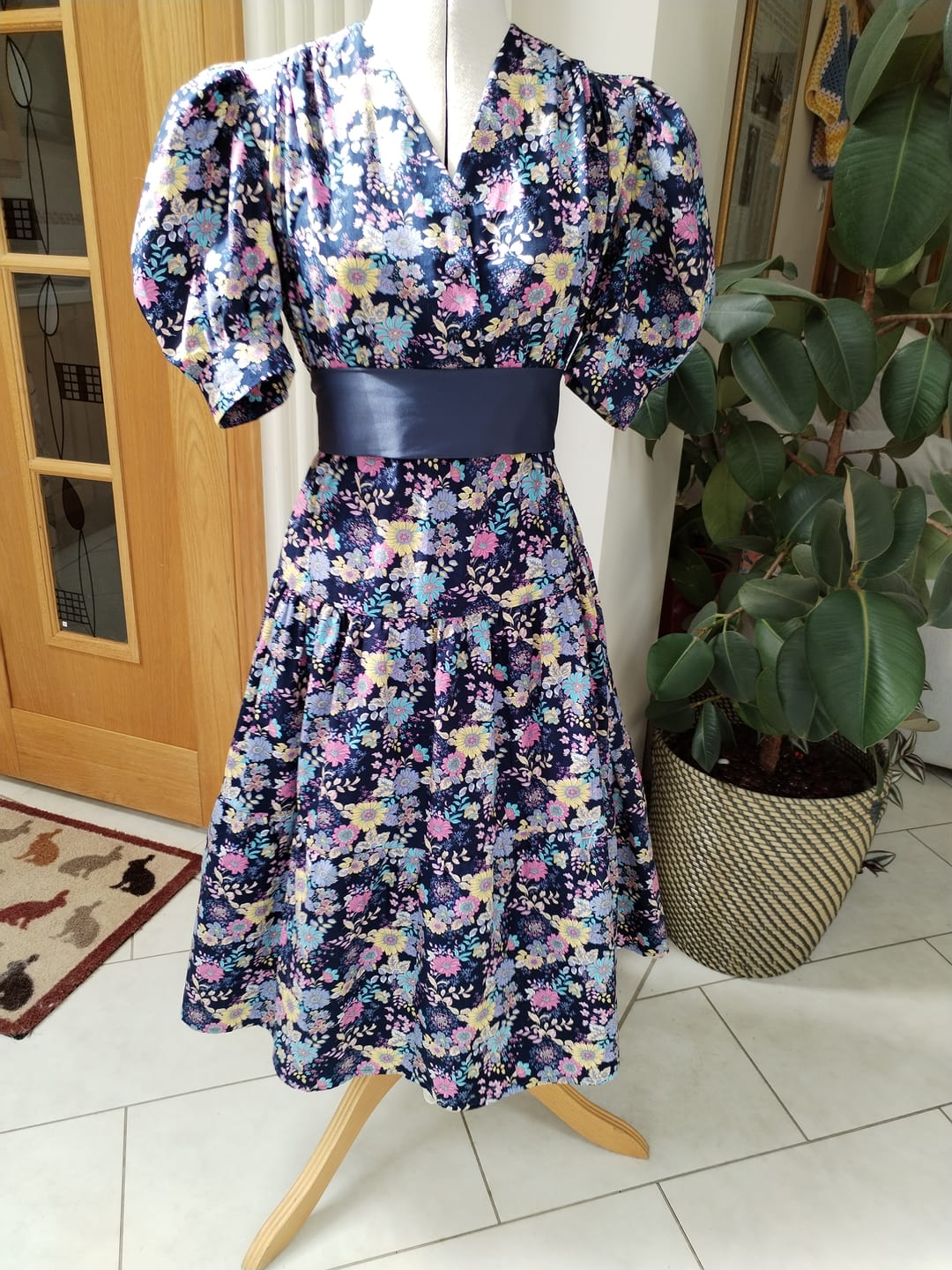 Customer photo review of Floral Drawings Rose & Hubble Cotton Poplin Fabric